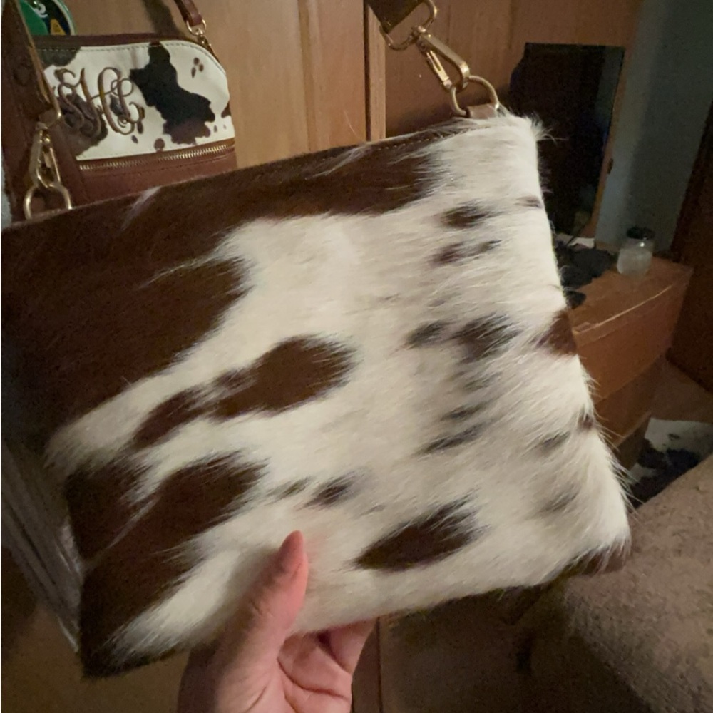 Cowhide purse